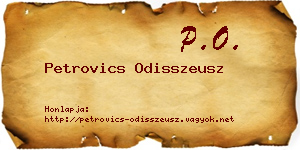 Petrovics Odisszeusz névjegykártya